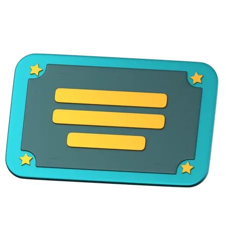 Certificate  3D Icon