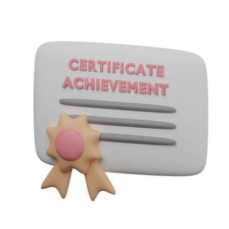 Certificate  3D Icon