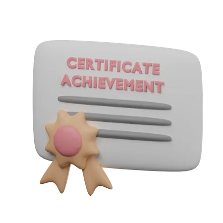 Certificate  3D Icon