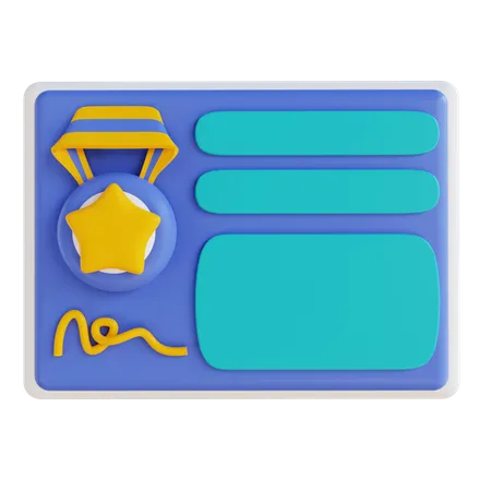 Certificate  3D Icon