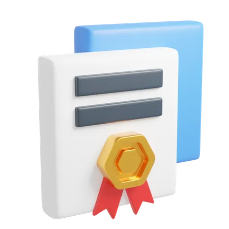 Certificate  3D Icon