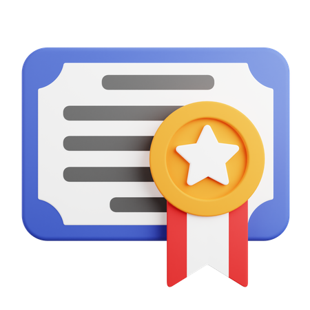 Certificate  3D Icon