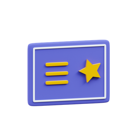 Certificate  3D Icon