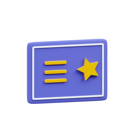 Certificate  3D Icon