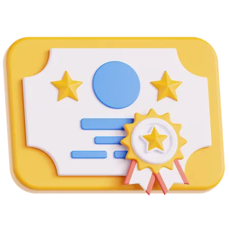 Certificate  3D Icon