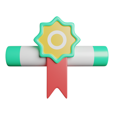 Certificate  3D Icon