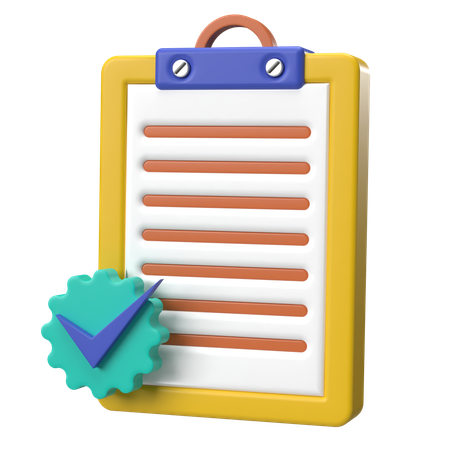 Certificate  3D Icon