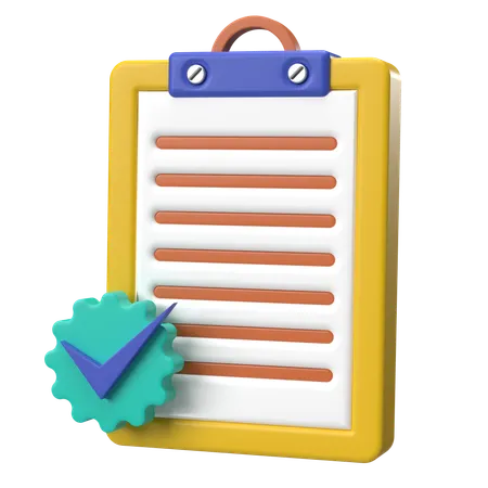 Certificate  3D Icon