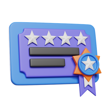 Certificate  3D Icon