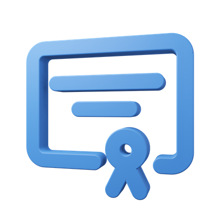 Certificate  3D Icon