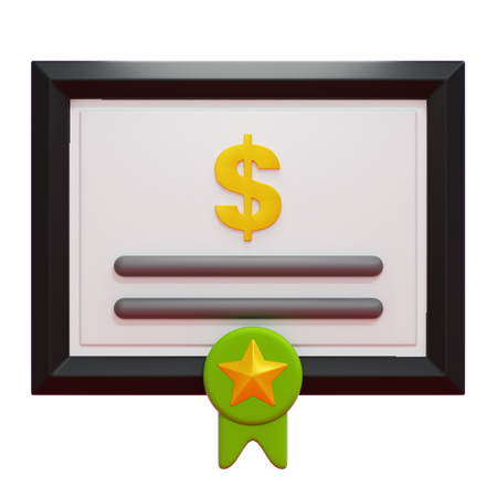 CERTIFICATE  3D Icon