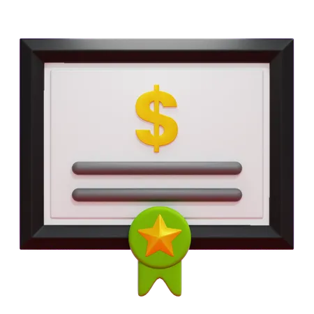 CERTIFICATE  3D Icon