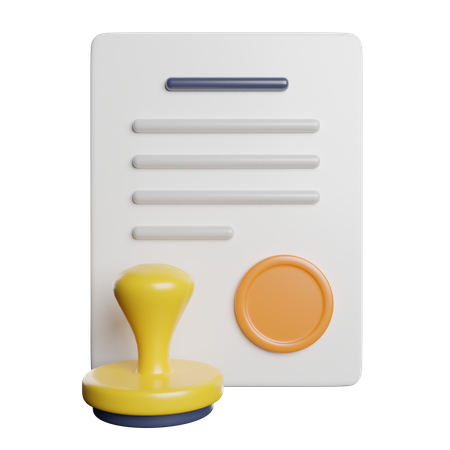 Certificate  3D Icon