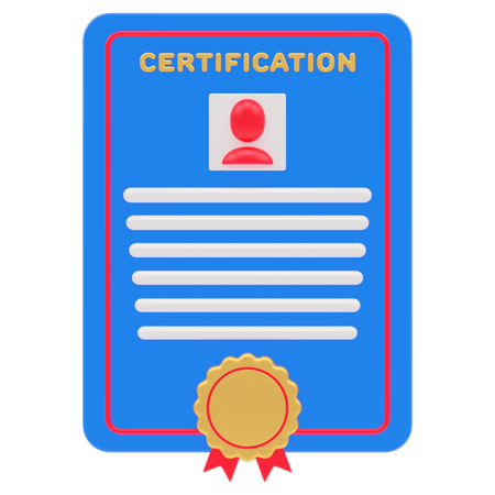 Certificate  3D Icon