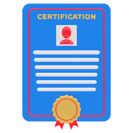 Certificate  3D Icon