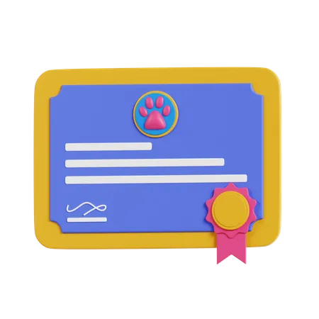 Certificate  3D Icon