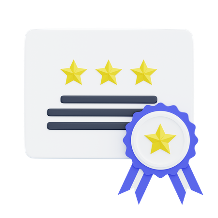 Certificate  3D Icon