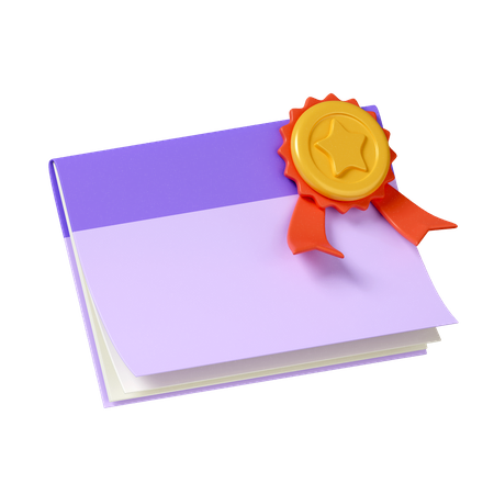 Certificate  3D Icon