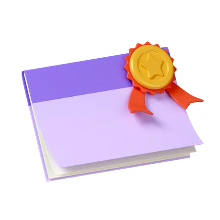 Certificate  3D Icon