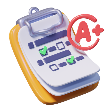Certificate  3D Icon