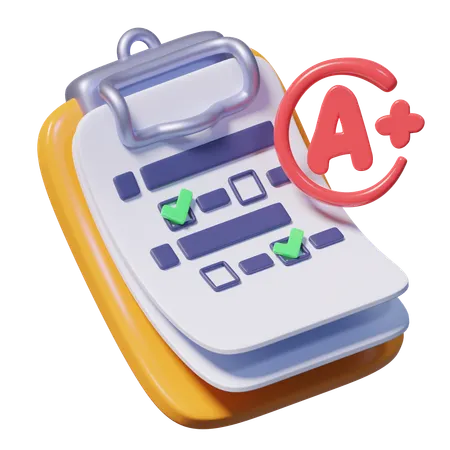 Certificate  3D Icon