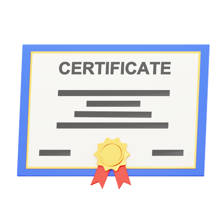 Certificate  3D Icon