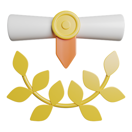 Certificate  3D Icon