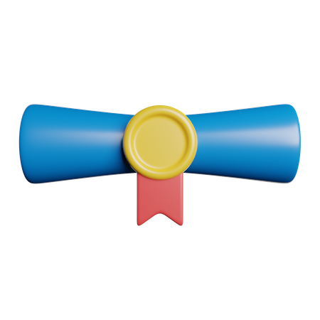 Certificate  3D Icon