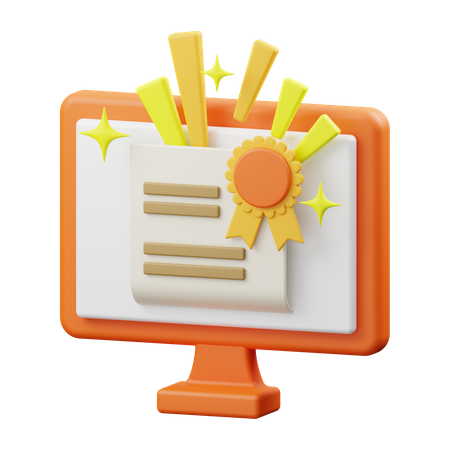 Certificate  3D Icon
