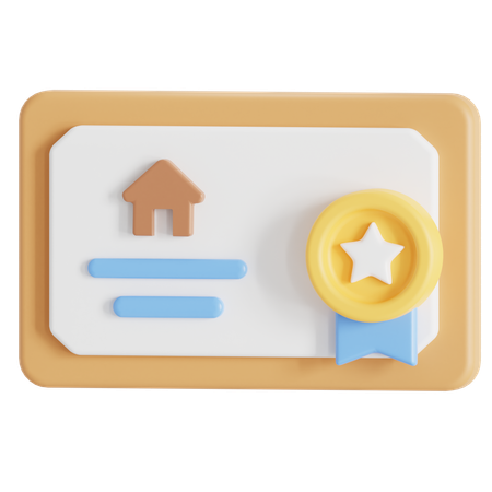 Certificate  3D Icon