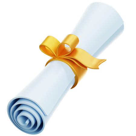Certificate  3D Icon