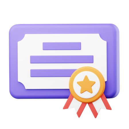 Certificate 3D Icon