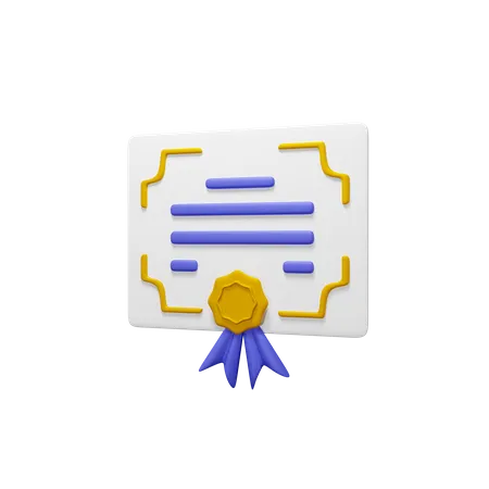 Certificate Download This Element Now 3D Icon