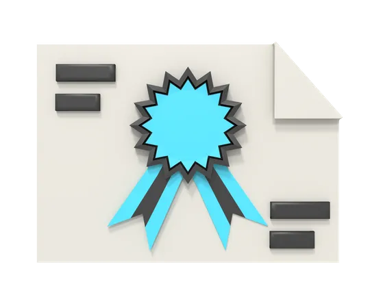 Certificate Document Paper 3D Icon
