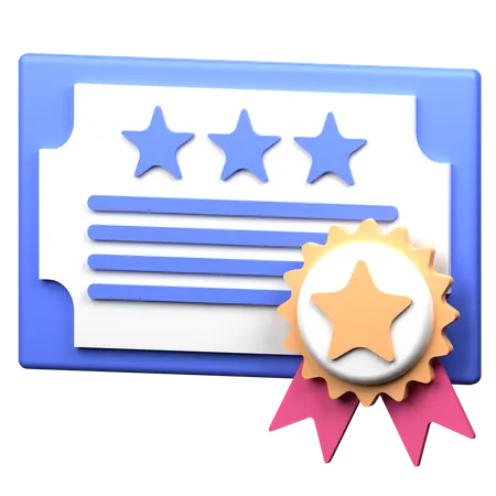 Certificate 3 D Icon 3D Icon