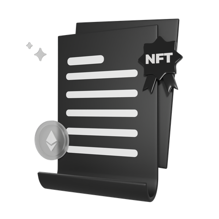 Certificate Of Ownership Nft  3D Icon