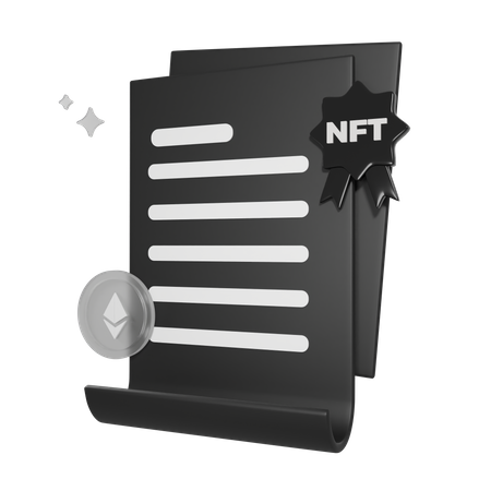 Certificate Of Ownership Nft  3D Icon