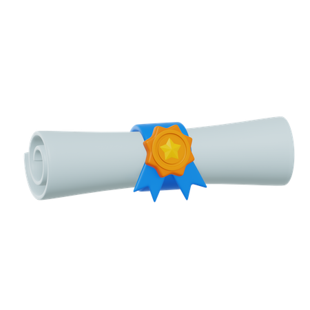 Certificate Roll  3D Icon
