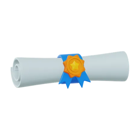 Certificate Roll  3D Icon