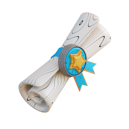 Certificate Scroll  3D Icon