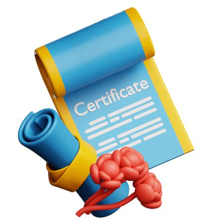 Certificate Scroll  3D Icon