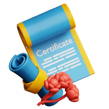 Certificate Scroll  3D Icon