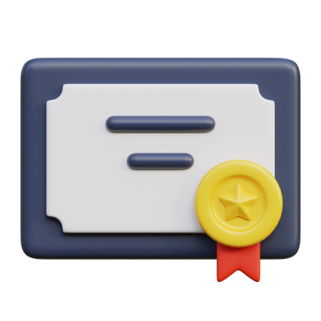 Certificate Warranty  3D Icon