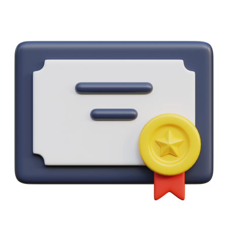 Certificate Warranty  3D Icon