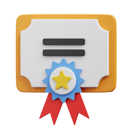 Certificates  3D Icon