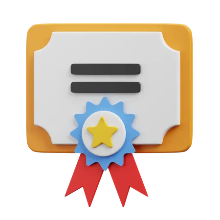 Certificates  3D Icon