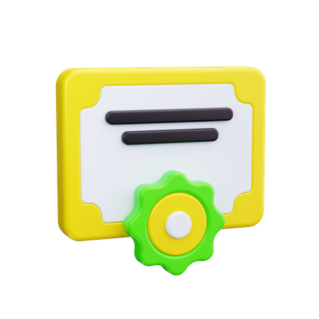 Attestation  3D Icon