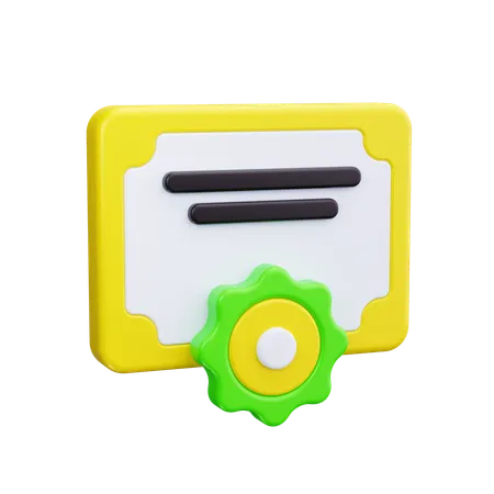 Attestation  3D Icon