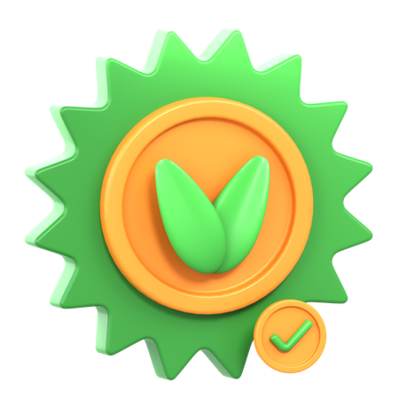 Certification écologique  3D Icon