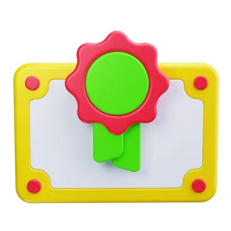 Certifications  3D Icon